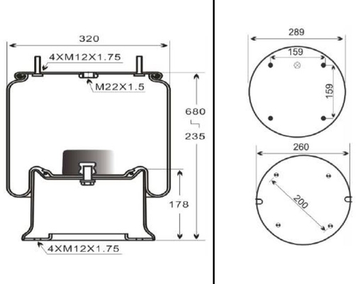 ফায়ারস্টোন W01-M58-6364 813MB এয়ার স্প্রিং সাসপেনশন সিস্টেম স্ক্যানিয়া ট্রাকের জন্য 1723269